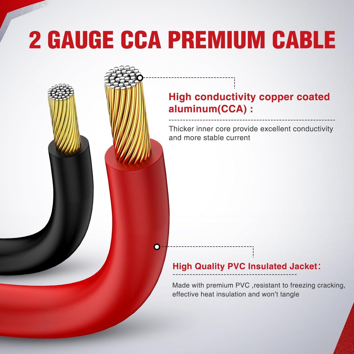 imageNilight Jumper Cables for Car Battery 0 Gauge 20 FT Booster Cable Heavy Duty 1000 A CCA with Carrying Bag Jump Start Emergency Kit Pickup Truck RV Vans SUV2 Guage 16 FT