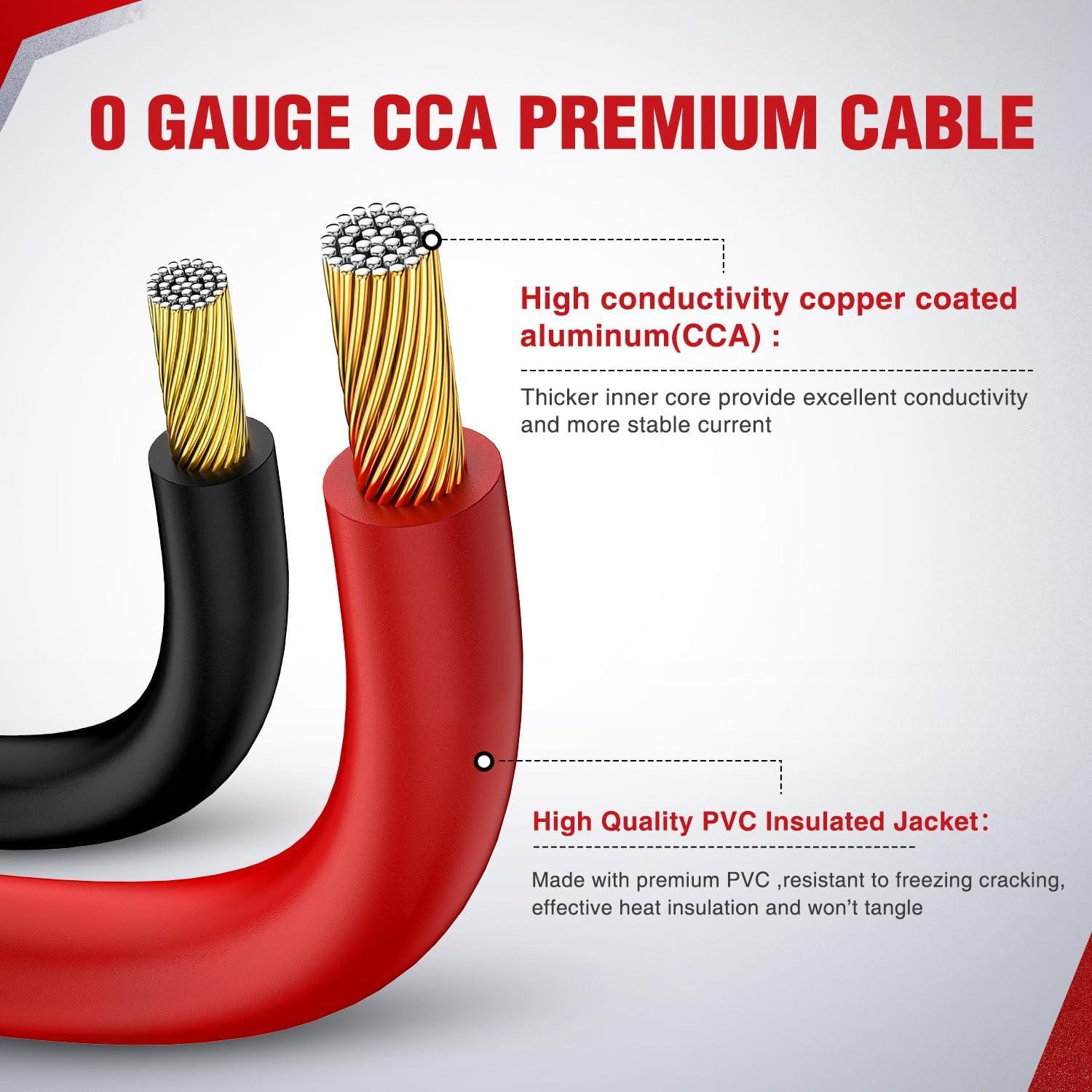 imageNilight Jumper Cables for Car Battery 0 Gauge 20 FT Booster Cable Heavy Duty 1000 A CCA with Carrying Bag Jump Start Emergency Kit Pickup Truck RV Vans SUV0 Guage 20 FT