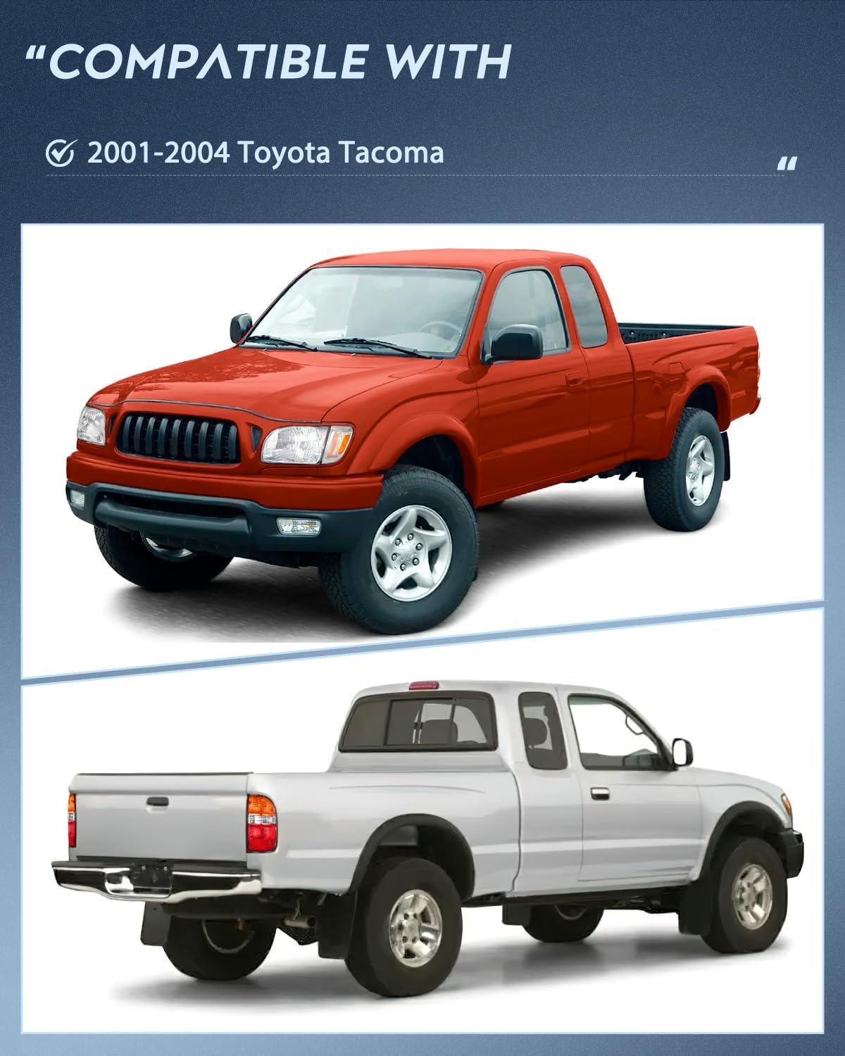 imageNilight Taillight Assembly Compatible with 2001 2002 2003 2004 Toyota Tacoma Rear Lamp Replacement OE Style Driver SideChrome Housing  Amber Reflector wTailight