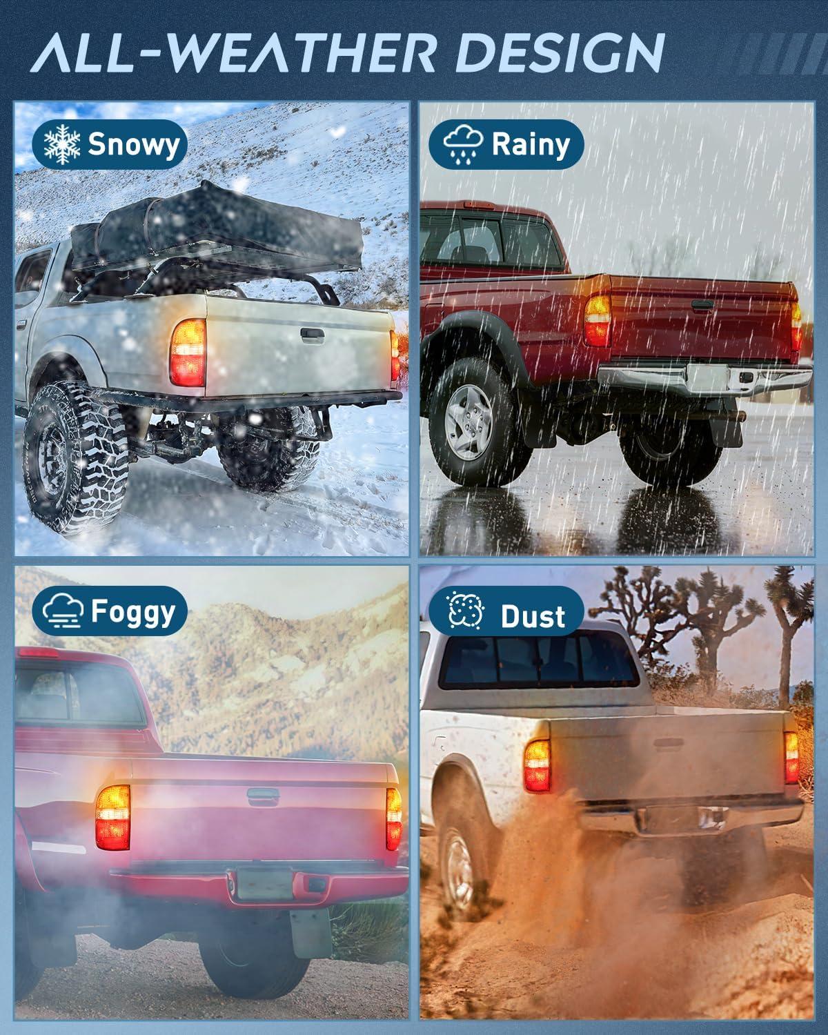 imageNilight Taillight Assembly Compatible with 2001 2002 2003 2004 Toyota Tacoma Rear Lamp Replacement OE Style Driver SideChrome Housing  Amber Reflector wTailight