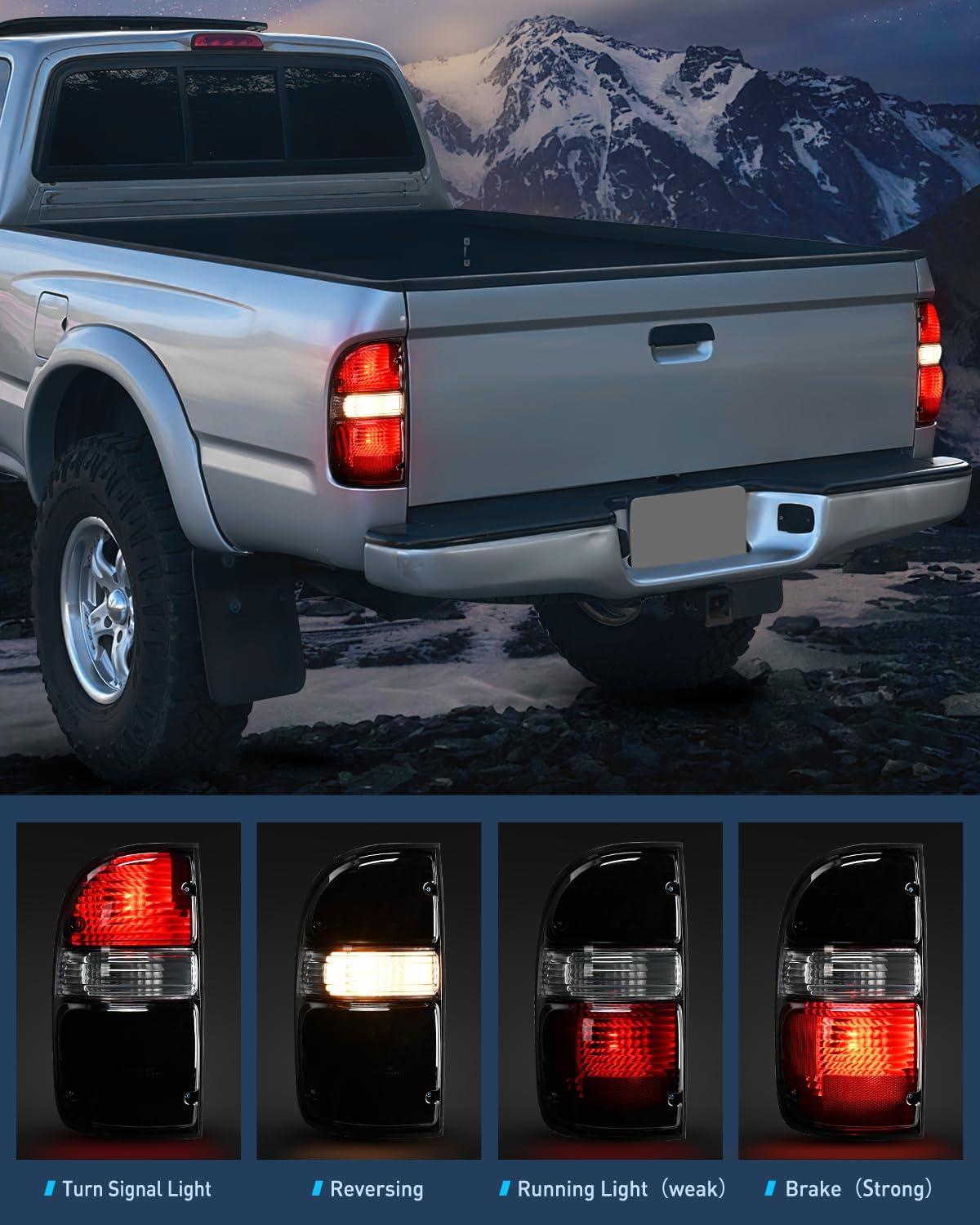 imageNilight Taillight Assembly Compatible with 2001 2002 2003 2004 Toyota Tacoma Rear Lamp Replacement OE Style Driver SideDark RedDriver
