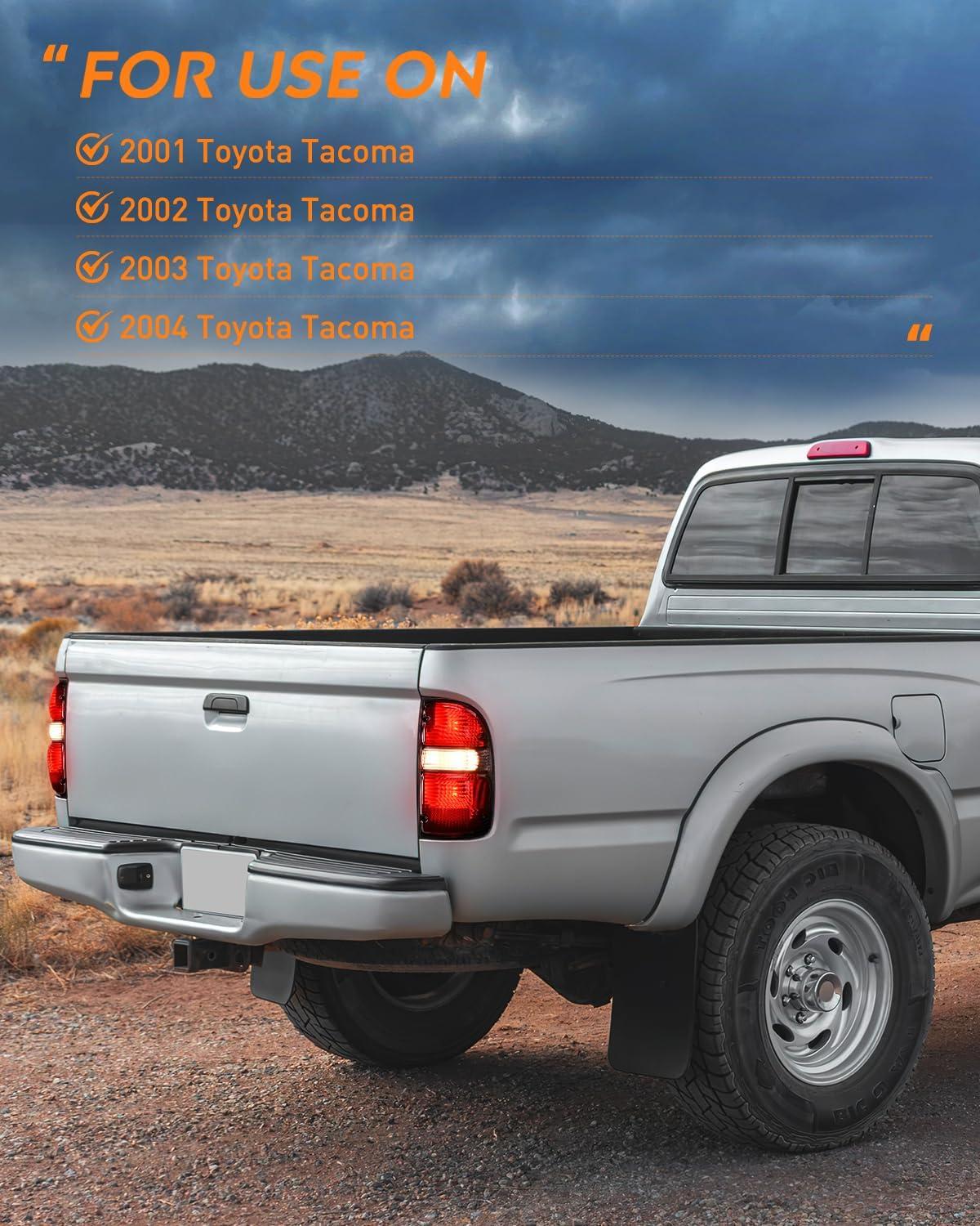 imageNilight Taillight Assembly Compatible with 2001 2002 2003 2004 Toyota Tacoma Rear Lamp Replacement OE Style Driver SideDark RedPassenger