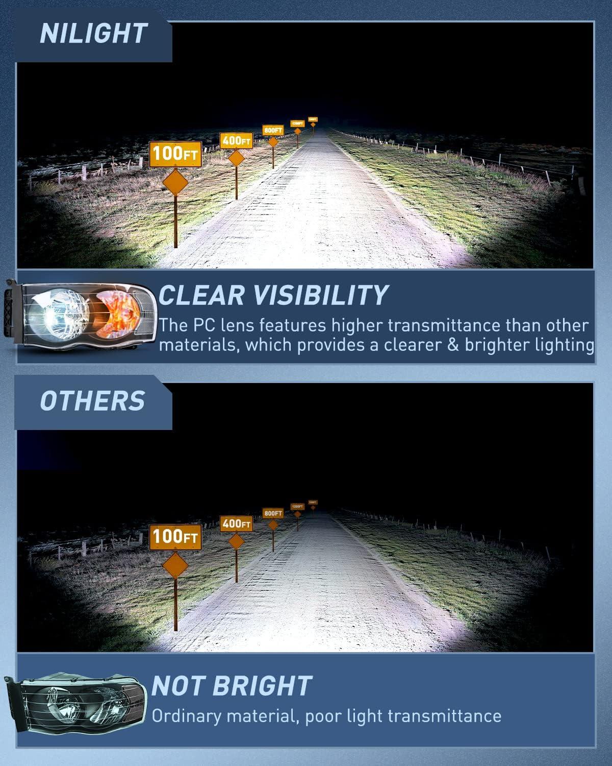 imageNilight Taillight Assembly Compatible with 2002 2003 2004 2005 2006 Dodge Ram 1500 2500 3500 Rear Lamp Replacement OE Style Driver SideBlack Housing  Clear Reflector