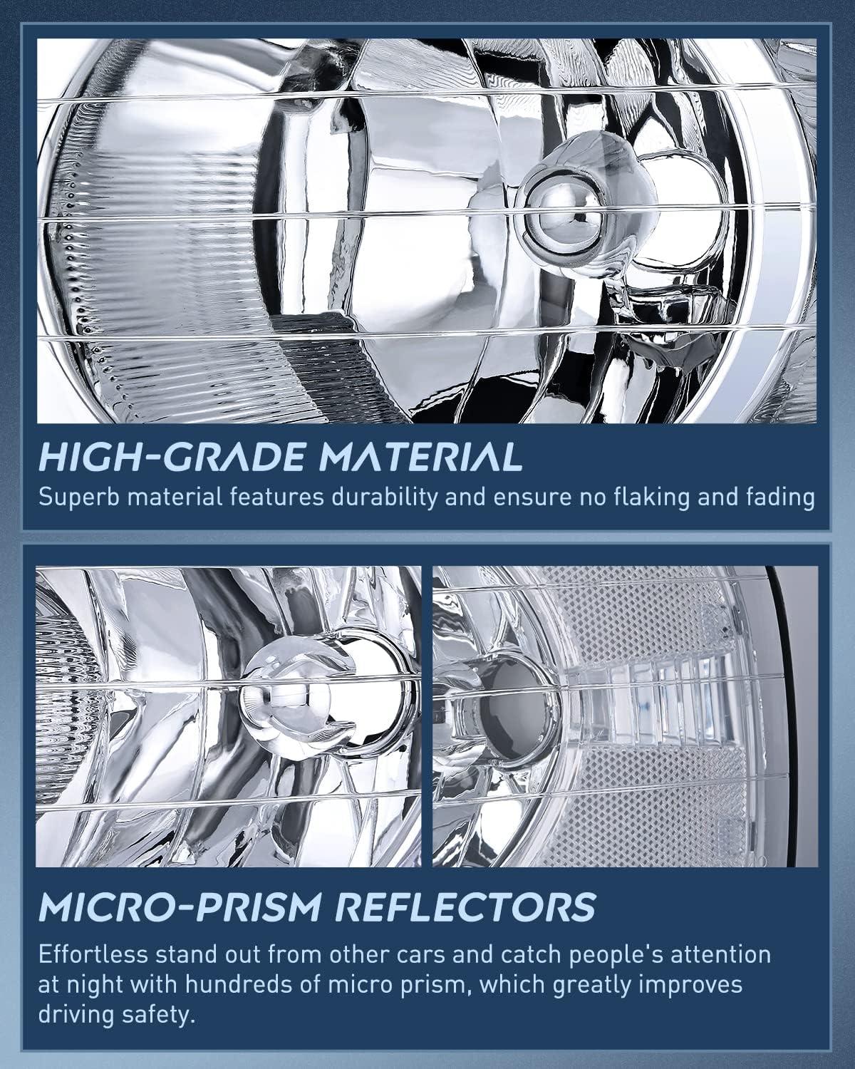 imageNilight Taillight Assembly Compatible with 2002 2003 2004 2005 2006 Dodge Ram 1500 2500 3500 Rear Lamp Replacement OE Style Driver SideChrome Housing Clear Reflector