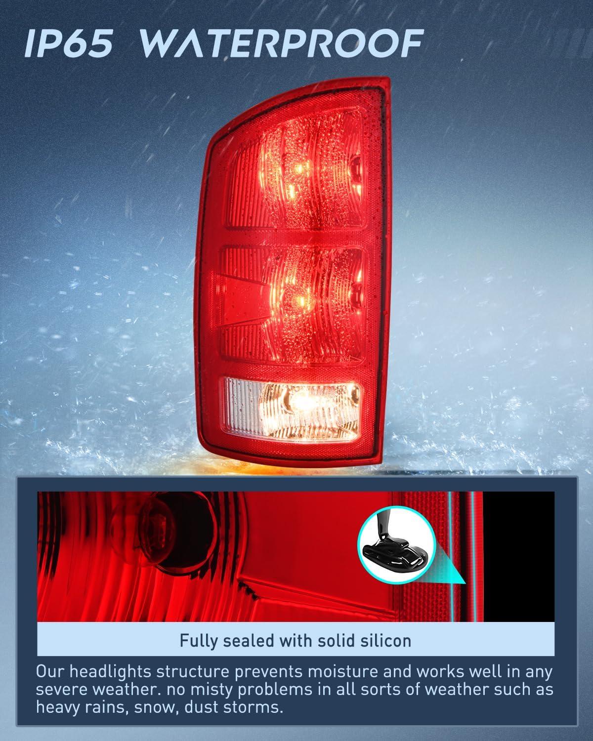 imageNilight Taillight Assembly Compatible with 2002 2003 2004 2005 2006 Dodge Ram 1500 2500 3500 Rear Lamp Replacement OE Style Driver SideDriver Side