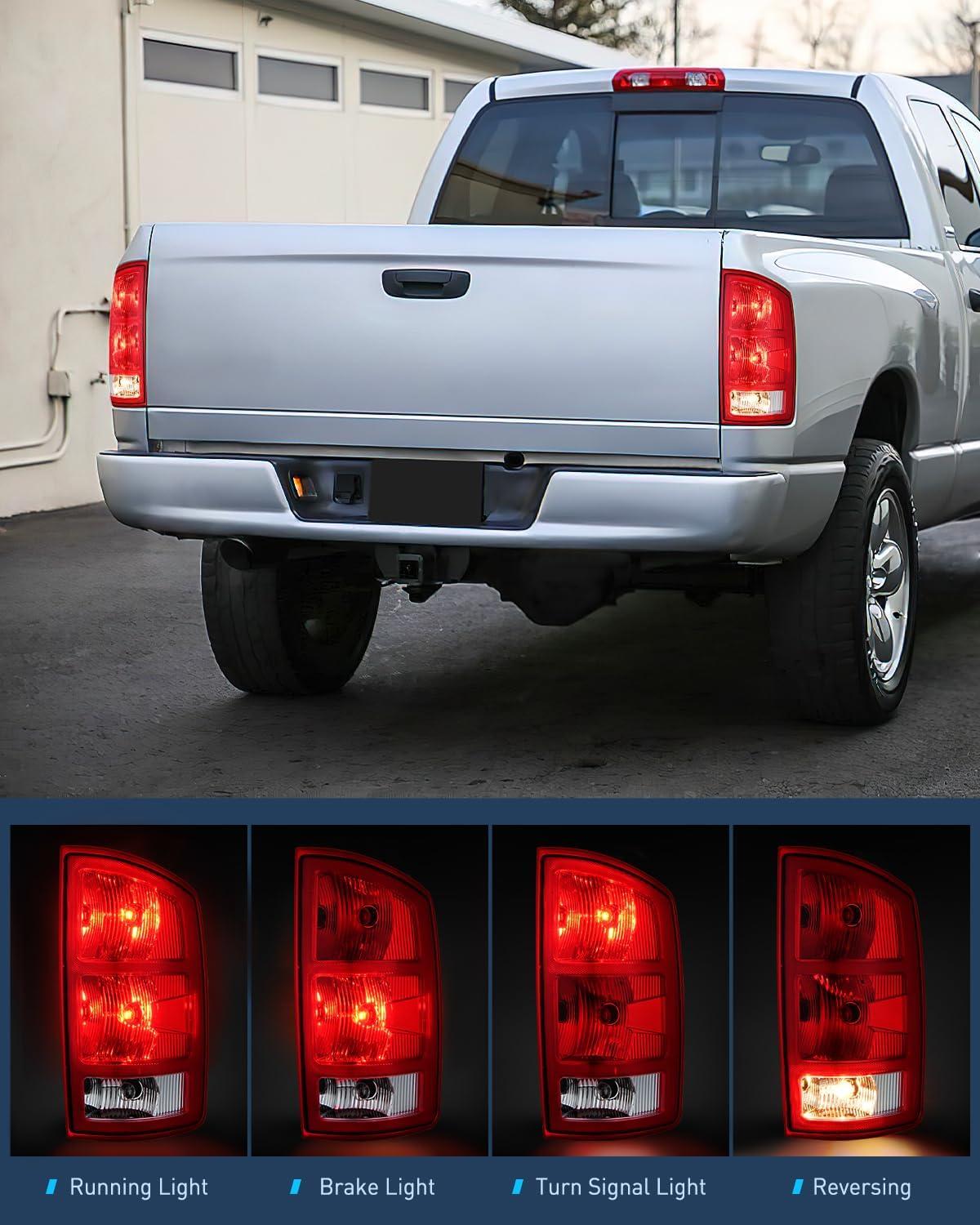 imageNilight Taillight Assembly Compatible with 2002 2003 2004 2005 2006 Dodge Ram 1500 2500 3500 Rear Lamp Replacement OE Style Driver SidePassenger Side