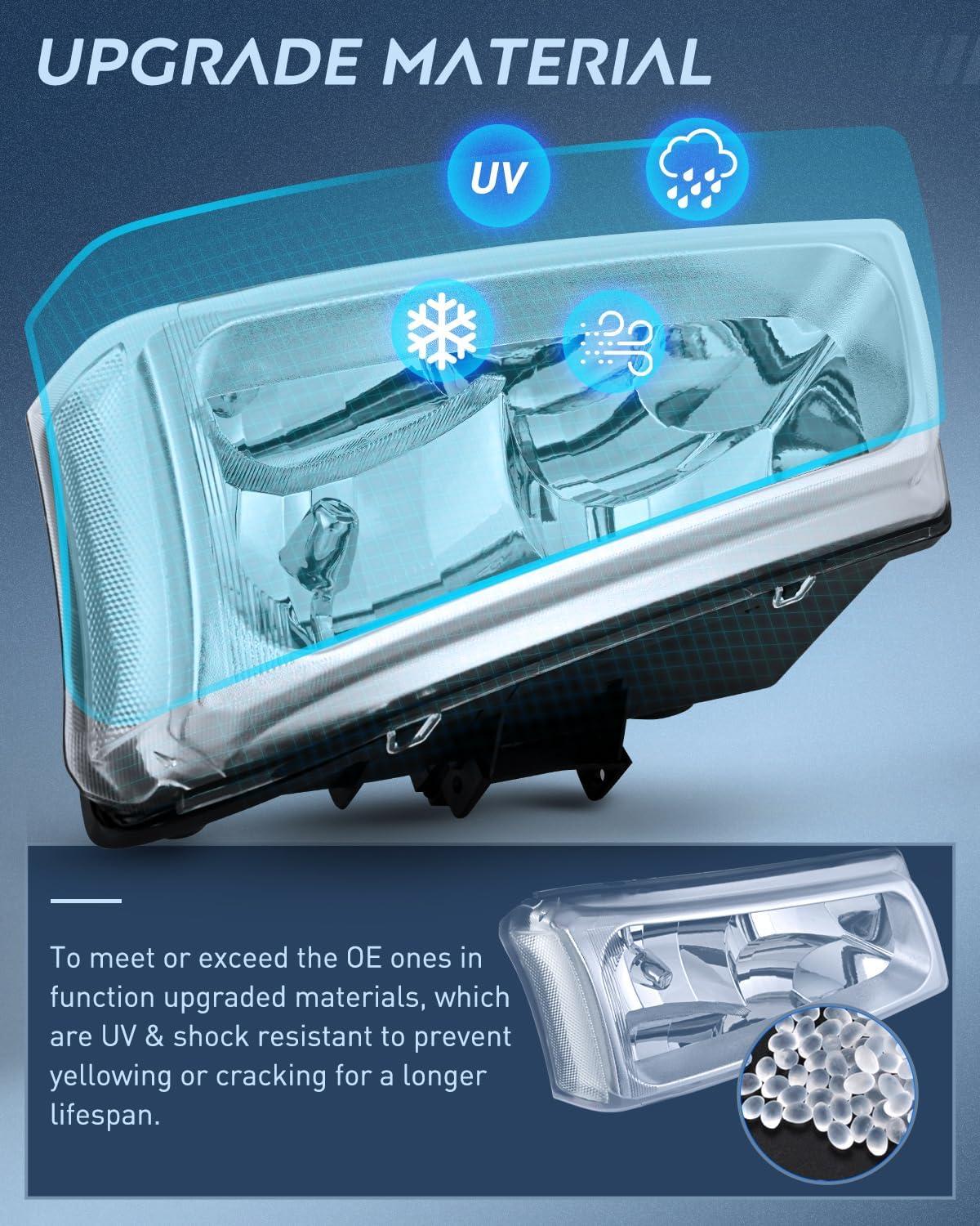 imageNilight Taillight Assembly Compatible with 2003 2004 2005 2006 Chevy Silverado 1500 1500HD 2500 2500HD 3500 2007 Chevrolet Classic OE Style Taillight Rear Lamp Driver and Passenger Side wBulbsChrome Housing  Clear Reflector