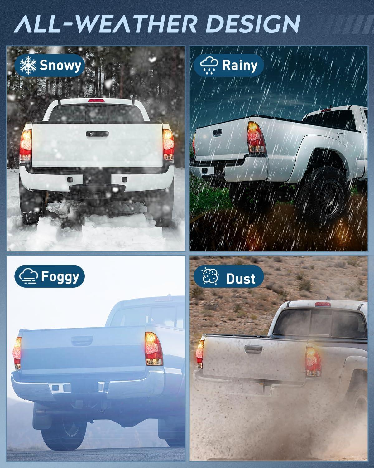 imageNilight Taillight Assembly Compatible with 2005 2006 2007 2008 2009 2010 2011 2012 2013 2014 2015 Toyota Tacoma Rear Tail Light Lamp Replacement LED Lens Passenger SideRedPassenger Side