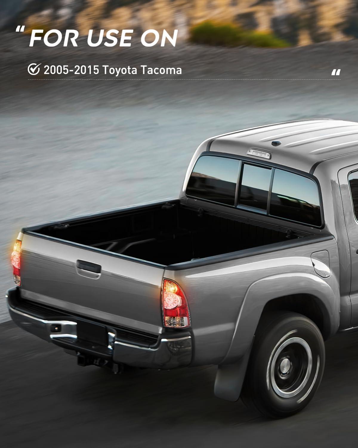 imageNilight Taillight Assembly Compatible with 2005 2006 2007 2008 2009 2010 2011 2012 2013 2014 2015 Toyota Tacoma Rear Tail Light Lamp Replacement LED Lens Passenger SideRedPassenger Side