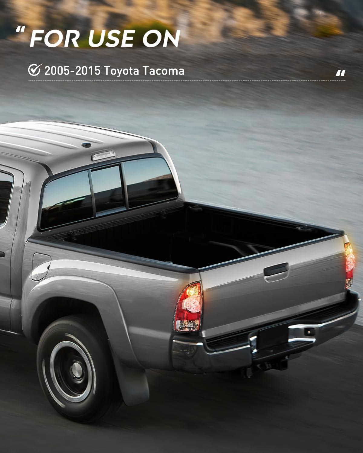 imageNilight Taillight Assembly Compatible with 2005 2006 2007 2008 2009 2010 2011 2012 2013 2014 2015 Toyota Tacoma Rear Tail Light Lamp Replacement LED Lens Passenger SideRedDriver Side