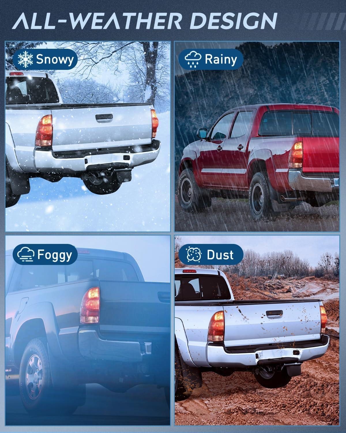 imageNilight Taillight Assembly Compatible with 2005 2006 2007 2008 2009 2010 2011 2012 2013 2014 2015 Toyota Tacoma Rear Tail Light Lamp Replacement OE Style Driver Side and Passenger SideRed HousingDriver Side