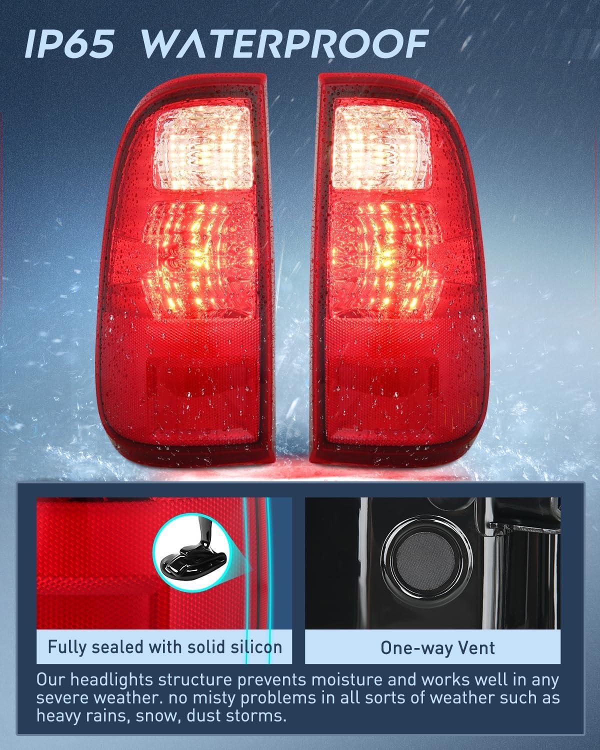imageNilight Taillight Assembly Compatible with 2008 2009 2010 2011 2012 2013 2014 2015 2016 Ford F250 F350 F450 Super Duty Rear Lamp Replacement OE Style Passenger SideRed