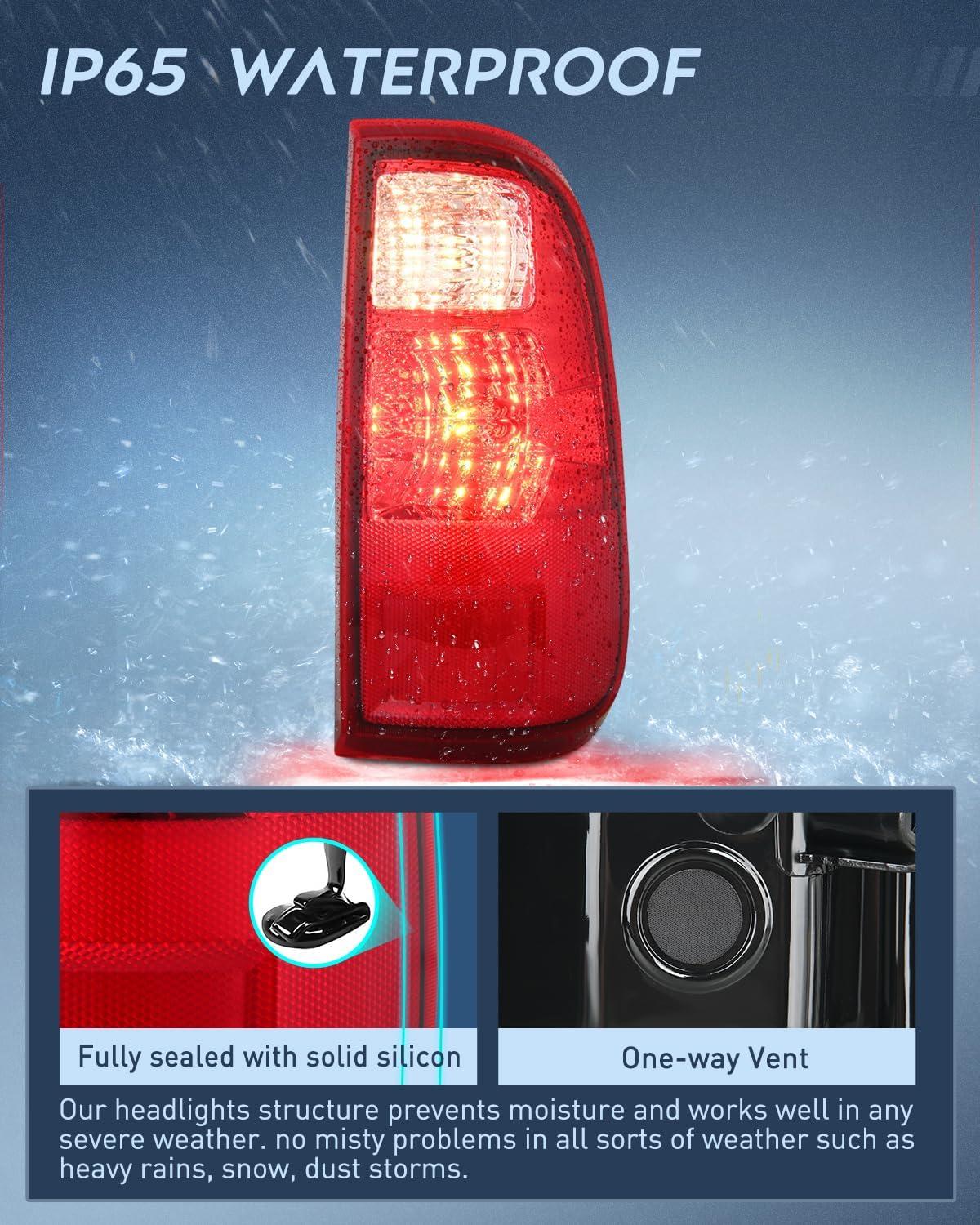 imageNilight Taillight Assembly Compatible with 2008 2009 2010 2011 2012 2013 2014 2015 2016 Ford F250 F350 F450 Super Duty Rear Lamp Replacement OE Style Passenger SideRed