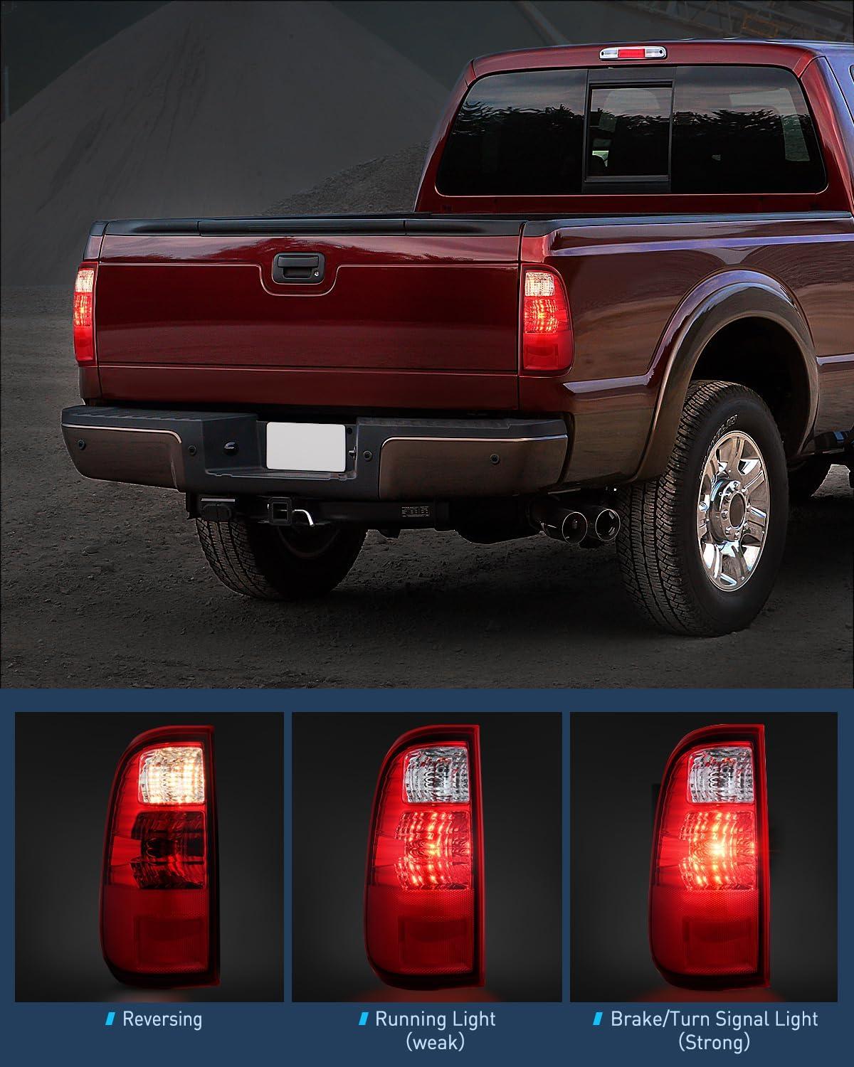 imageNilight Taillight Assembly Compatible with 2008 2009 2010 2011 2012 2013 2014 2015 2016 Ford F250 F350 F450 Super Duty Rear Lamp Replacement OE Style Passenger SideRed