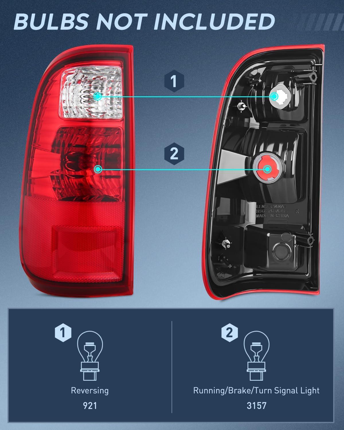 imageNilight Taillight Assembly Compatible with 2008 2009 2010 2011 2012 2013 2014 2015 2016 Ford F250 F350 F450 Super Duty Rear Lamp Replacement OE Style Passenger SideRed