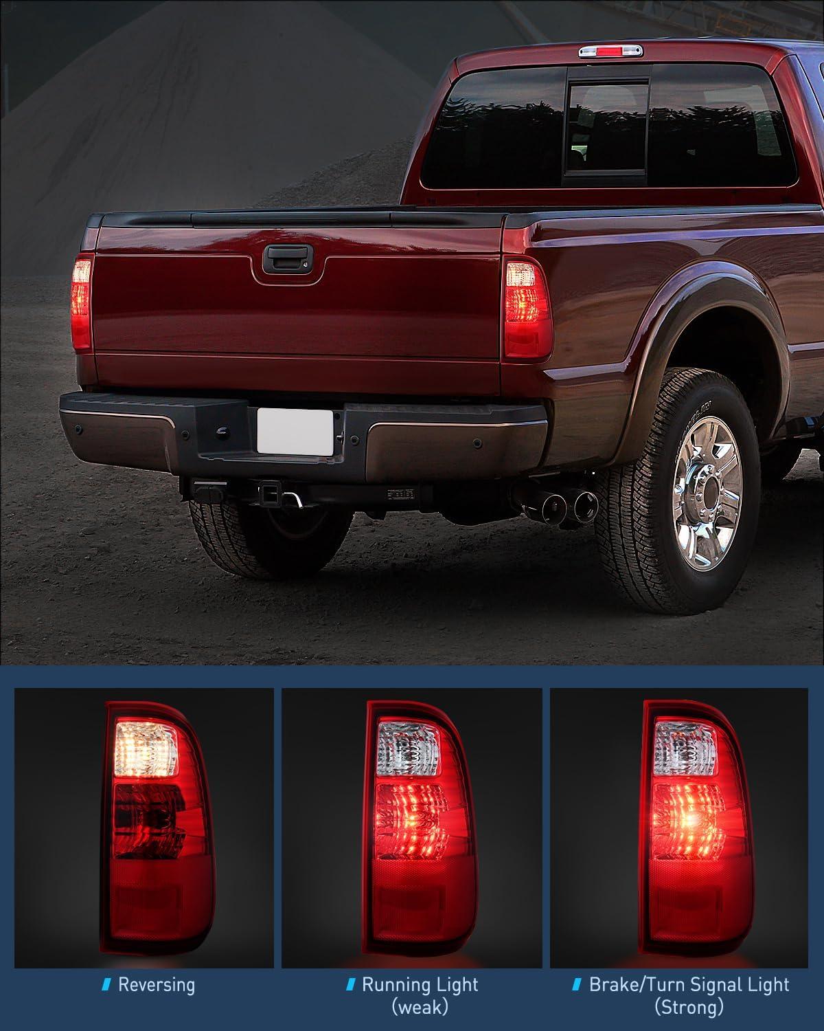 imageNilight Taillight Assembly Compatible with 2008 2009 2010 2011 2012 2013 2014 2015 2016 Ford F250 F350 F450 Super Duty Rear Lamp Replacement OE Style Passenger SideRed
