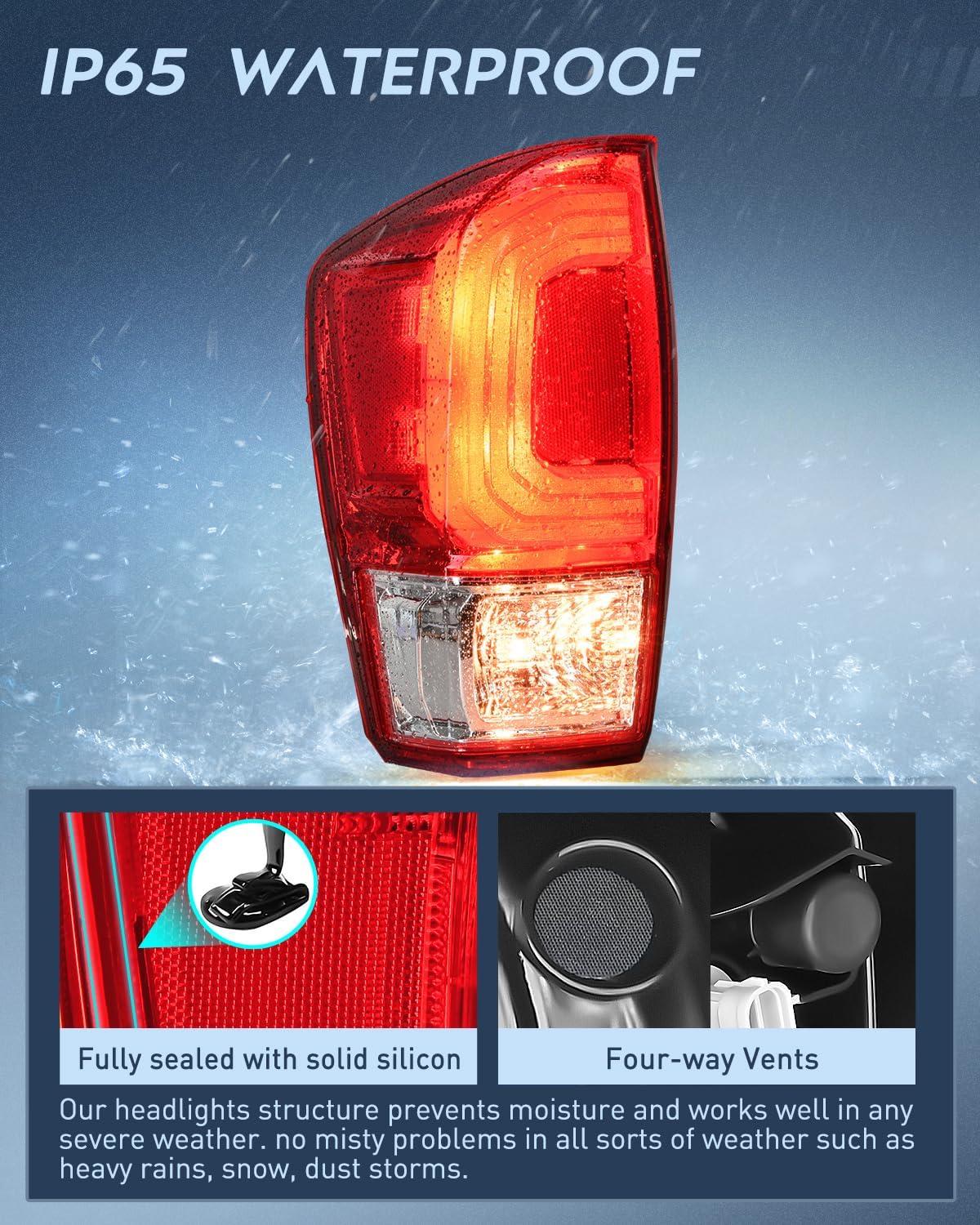 imageNilight Taillight Assembly Compatible with 2016 2017 2018 2019 2020 2021 2022 2023 Toyota Tacoma Rear Lamp Replacement OE Style Driver Side and Passenger SideDriver Side