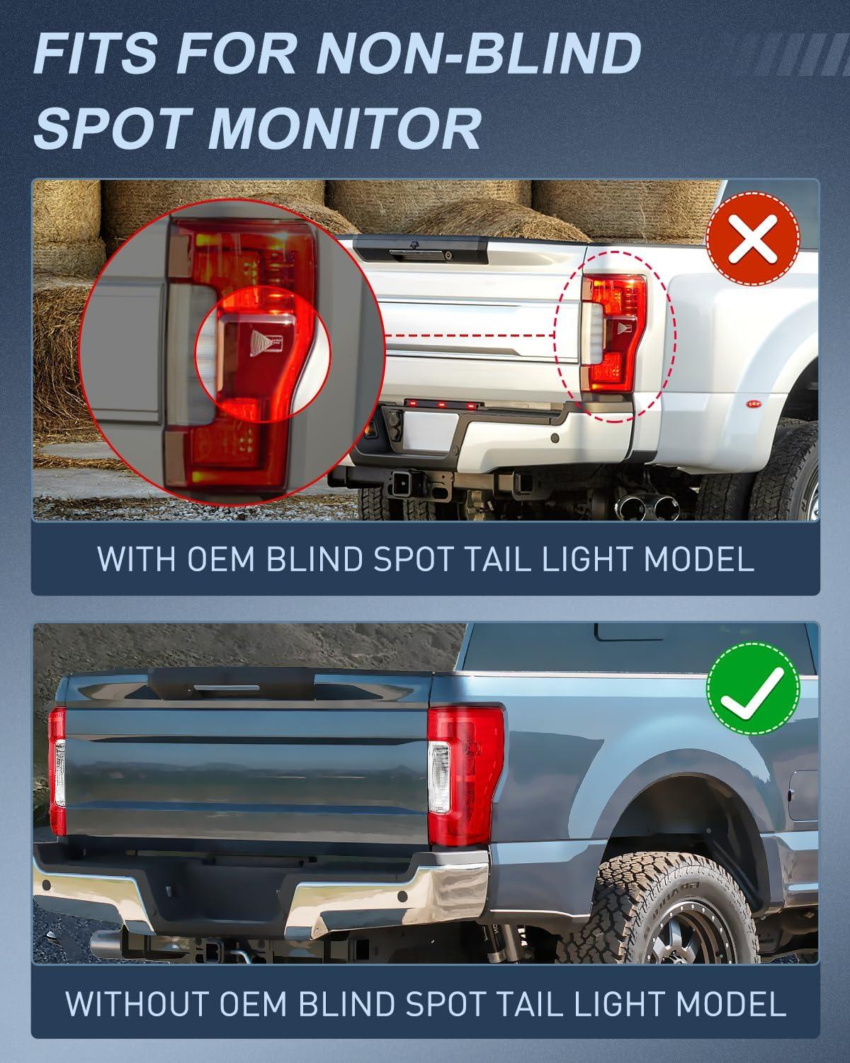 imageNilight Taillight Assembly Compatible with 2017 2018 2019 Ford F250 F350 Super Duty Rear Lamp Replacement OE Style Driver Side Red LensRed