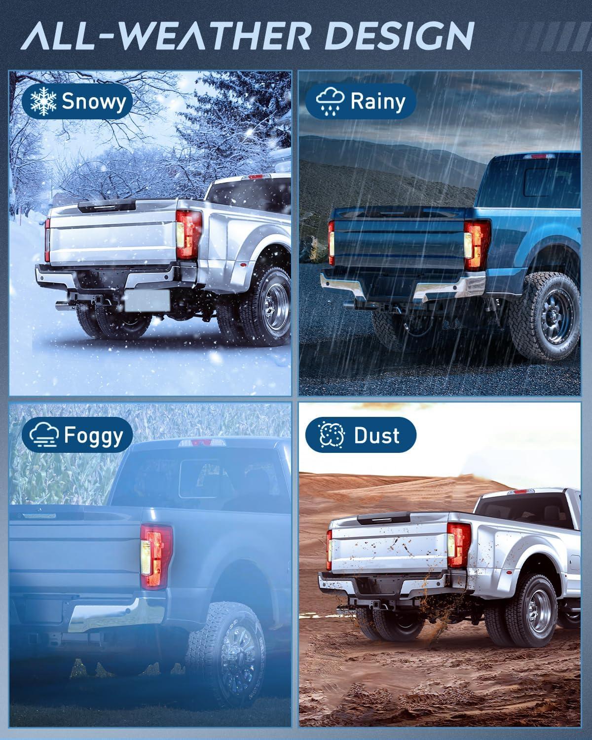 imageNilight Taillight Assembly Compatible with 2017 2018 2019 Ford F250 F350 Super Duty Rear Lamp Replacement OE Style Driver Side Red LensRed