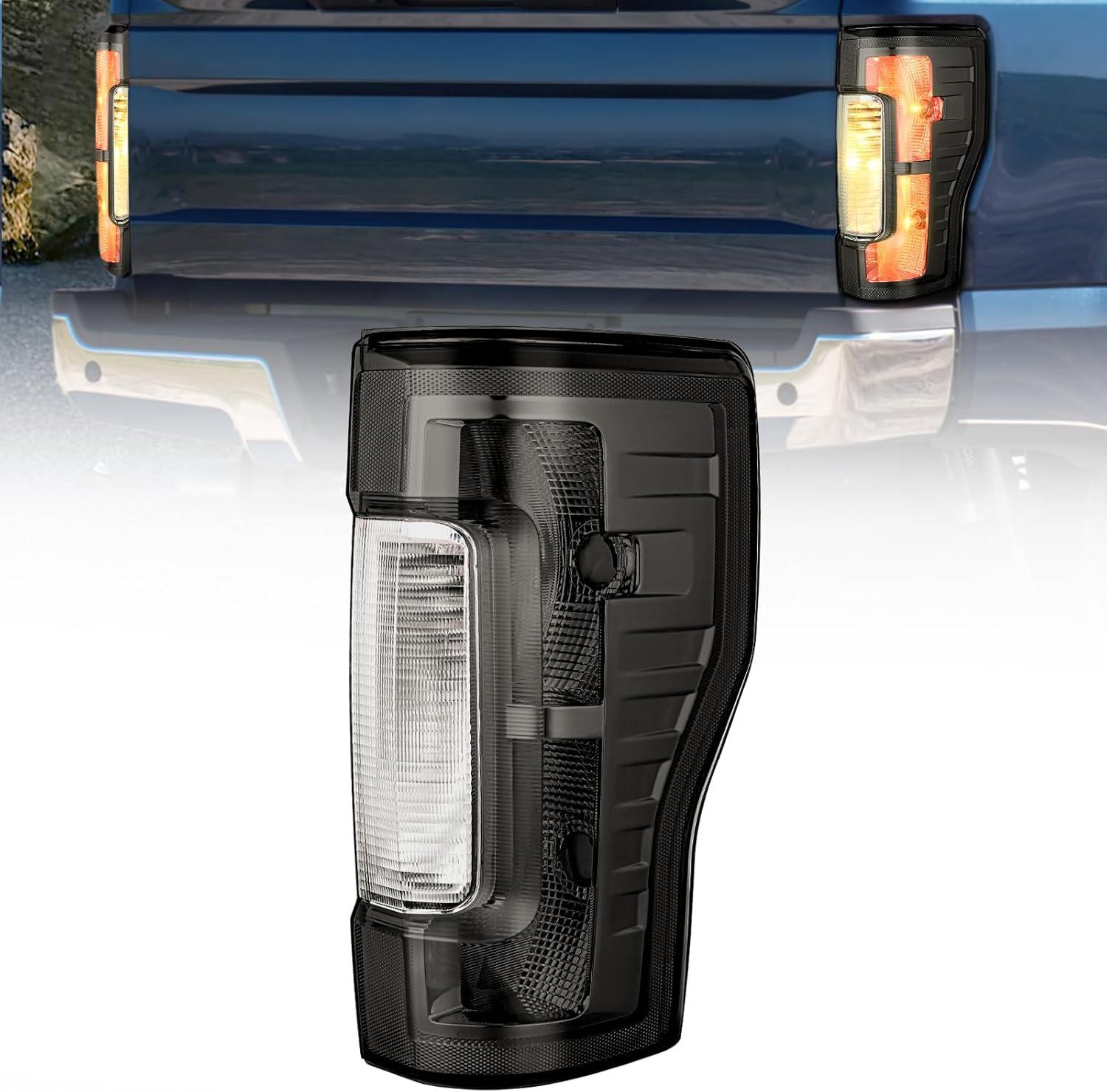 imageNilight Taillight Assembly Compatible with 2017 2018 2019 Ford F250 F350 Super Duty Rear Lamp Replacement OE Style Driver Side Red LensSmoke