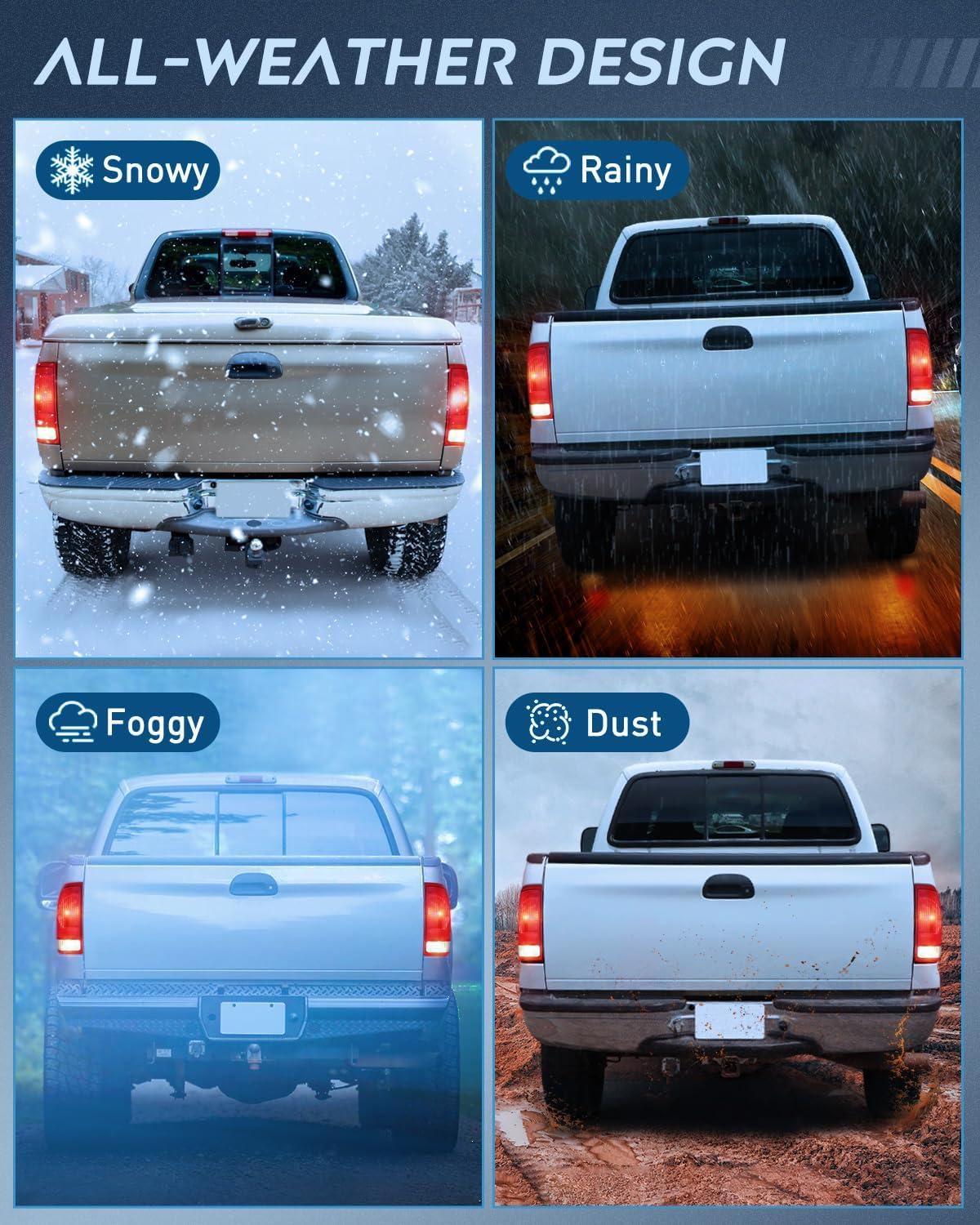 imageNilight Taillight Assembly Compatible with Ford 1997 1998 1999 2000 2001 2002 2003 2004 2005 2006 2007 Ford F150 Styleside F250 F350 F450 F550 Super Duty Dark Red Rear Lamp OE StyleRedPassenger Side