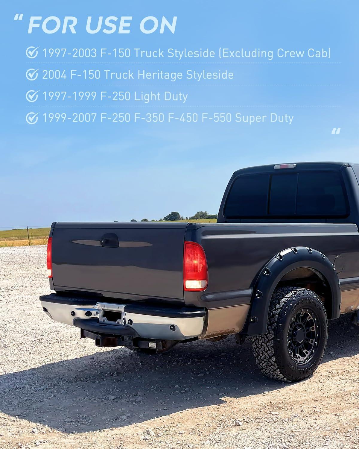 imageNilight Taillight Assembly Compatible with Ford 1997 1998 1999 2000 2001 2002 2003 2004 2005 2006 2007 Ford F150 Styleside F250 F350 F450 F550 Super Duty Dark Red Rear Lamp OE StyleRedPassenger Side