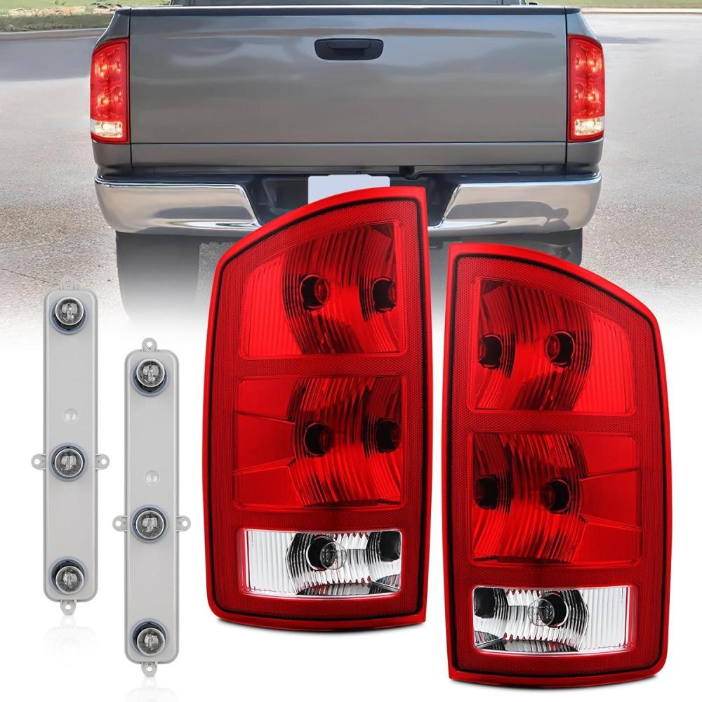 imageNilight Taillight Assembly Compatible with 2002 2003 2004 2005 2006 Dodge Ram 1500 2500 3500 Rear Lamp Replacement OE Style Driver SidePair of Driver and Passenger Side