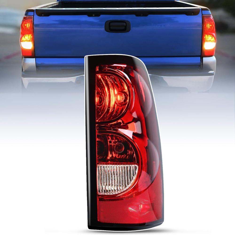imageNilight Taillight Assembly Compatible with 2003 2004 2005 2006 Chevy Silverado 1500 1500HD 2500 2500HD 3500 2007 Chevrolet Classic OE Style Taillight Rear Lamp Driver and Passenger Side wBulbsPassenger Side