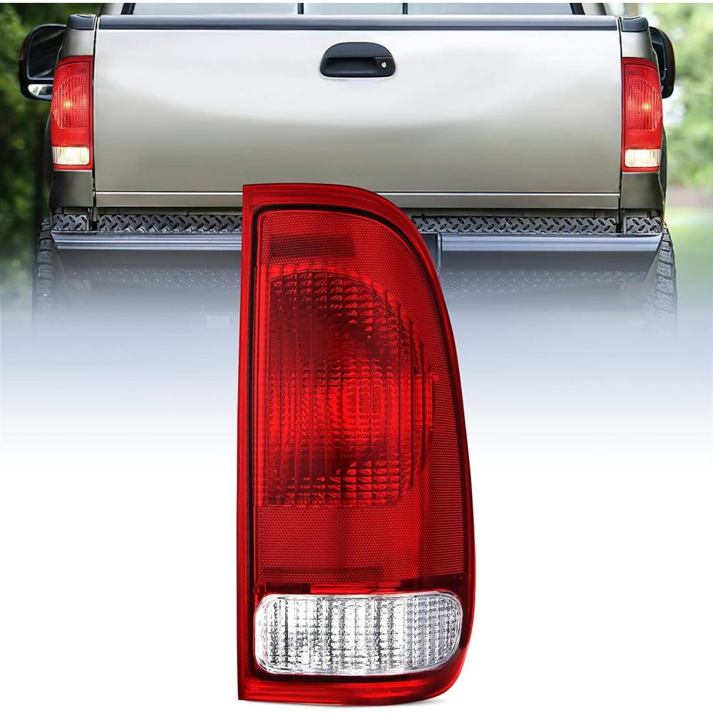 imageNilight Taillight Assembly Compatible with Ford 1997 1998 1999 2000 2001 2002 2003 2004 2005 2006 2007 Ford F150 Styleside F250 F350 F450 F550 Super Duty Dark Red Rear Lamp OE StyleRedPassenger Side