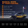 imageNilight RGB Whip Light 1PC 4FT Lighted Antenna Whips with Remote ampamp App Control DIY Chasing Patterns Brake Reverse Lights for ATV UTV Polaris RZR Canam Dune Buggy Pickup Trucks Jeep