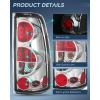 imageNilight Taillight Assembly Compatible with 1999 2000 2001 2002 2003 2004 2005 2006 2007 Chevy Silverado 19992002 GMC Sierra Rear Lamp Classic Body OE Style Chrome Housing Clear LensChrome