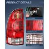 imageNilight Taillight Assembly Compatible with 2005 2006 2007 2008 2009 2010 2011 2012 2013 2014 2015 Toyota Tacoma Rear Tail Light Lamp Replacement OE Style Driver Side and Passenger SideRed HousingDriver Side