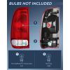 imageNilight Taillight Assembly Compatible with Ford 1997 1998 1999 2000 2001 2002 2003 2004 2005 2006 2007 Ford F150 Styleside F250 F350 F450 F550 Super Duty Dark Red Rear Lamp OE StyleRedDriver Side