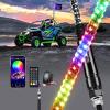 imageNilight RGB Whip Light 1PC 4FT Lighted Antenna Whips with Remote ampamp App Control DIY Chasing Patterns Brake Reverse Lights for ATV UTV Polaris RZR Canam Dune Buggy Pickup Trucks Jeep