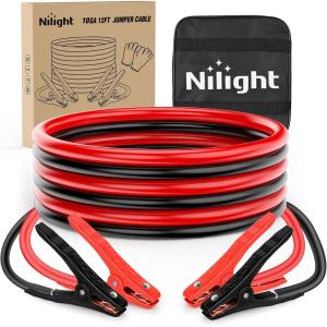 imageNilight Jumper Cables for Car Battery 0 Gauge 20 FT Booster Cable Heavy Duty 1000 A CCA with Carrying Bag Jump Start Emergency Kit Pickup Truck RV Vans SUV10 Guage 12 FT