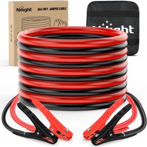 imageNilight Jumper Cables for Car Battery 0 Gauge 20 FT Booster Cable Heavy Duty 1000 A CCA with Carrying Bag Jump Start Emergency Kit Pickup Truck RV Vans SUV6 Guage 20 FT