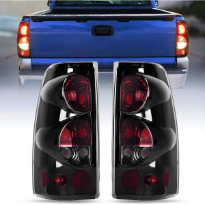 imageNilight Taillight Assembly Compatible with 1999 2000 2001 2002 2003 2004 2005 2006 2007 Chevy Silverado 19992002 GMC Sierra Rear Lamp Classic Body OE Style Chrome Housing Clear LensSmoke Lens