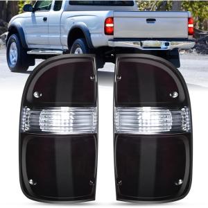 imageNilight Taillight Assembly Compatible with 2001 2002 2003 2004 Toyota Tacoma Rear Lamp Replacement OE Style Driver SideDark RedPair