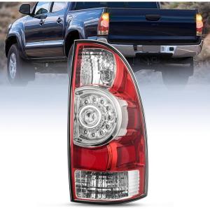 imageNilight Taillight Assembly Compatible with 2005 2006 2007 2008 2009 2010 2011 2012 2013 2014 2015 Toyota Tacoma Rear Tail Light Lamp Replacement LED Lens Passenger SideRedPassenger Side