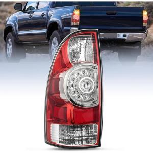 imageNilight Taillight Assembly Compatible with 2005 2006 2007 2008 2009 2010 2011 2012 2013 2014 2015 Toyota Tacoma Rear Tail Light Lamp Replacement LED Lens Passenger SideRedDriver Side