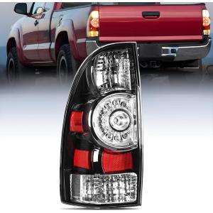 imageNilight Taillight Assembly Compatible with 2005 2006 2007 2008 2009 2010 2011 2012 2013 2014 2015 Toyota Tacoma Rear Tail Light Lamp Replacement LED Lens Passenger SideBlackDriver Side