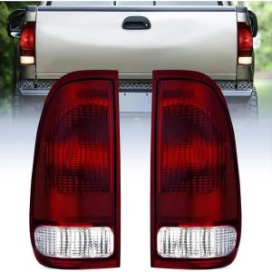 imageNilight Taillight Assembly Compatible with Ford 1997 1998 1999 2000 2001 2002 2003 2004 2005 2006 2007 Ford F150 Styleside F250 F350 F450 F550 Super Duty Dark Red Rear Lamp OE StyleDark RedPair
