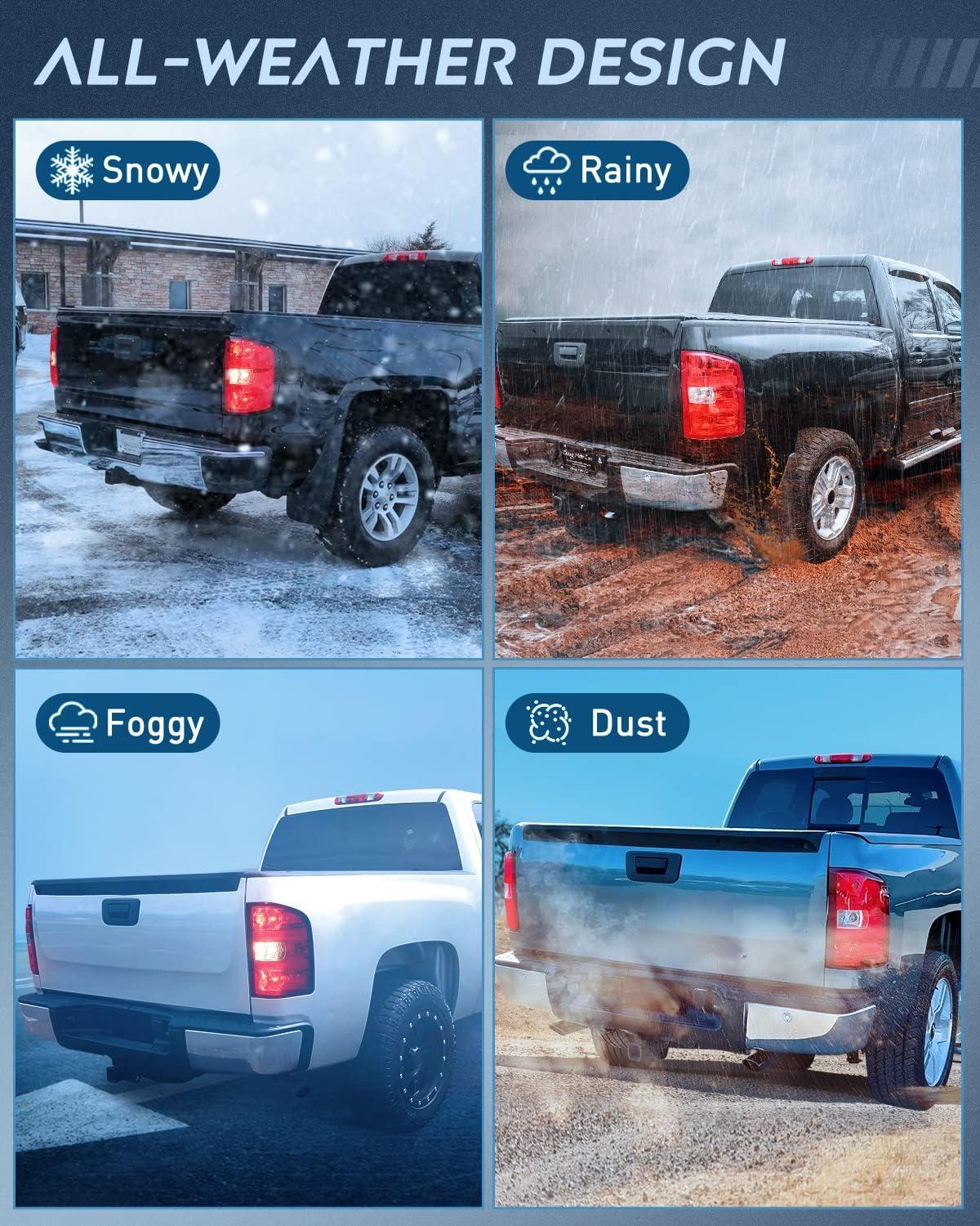 imageNilight Passenger Side Taillight Assembly for 2007 2008 2009 2010 2011 2012 2013 2013 2014 Chevy Silverado 1500 2500HD 3500HD 20072013 GMC Sierra 3500HD Rear Lamp wBulbs and HarnessRedPassenger Side