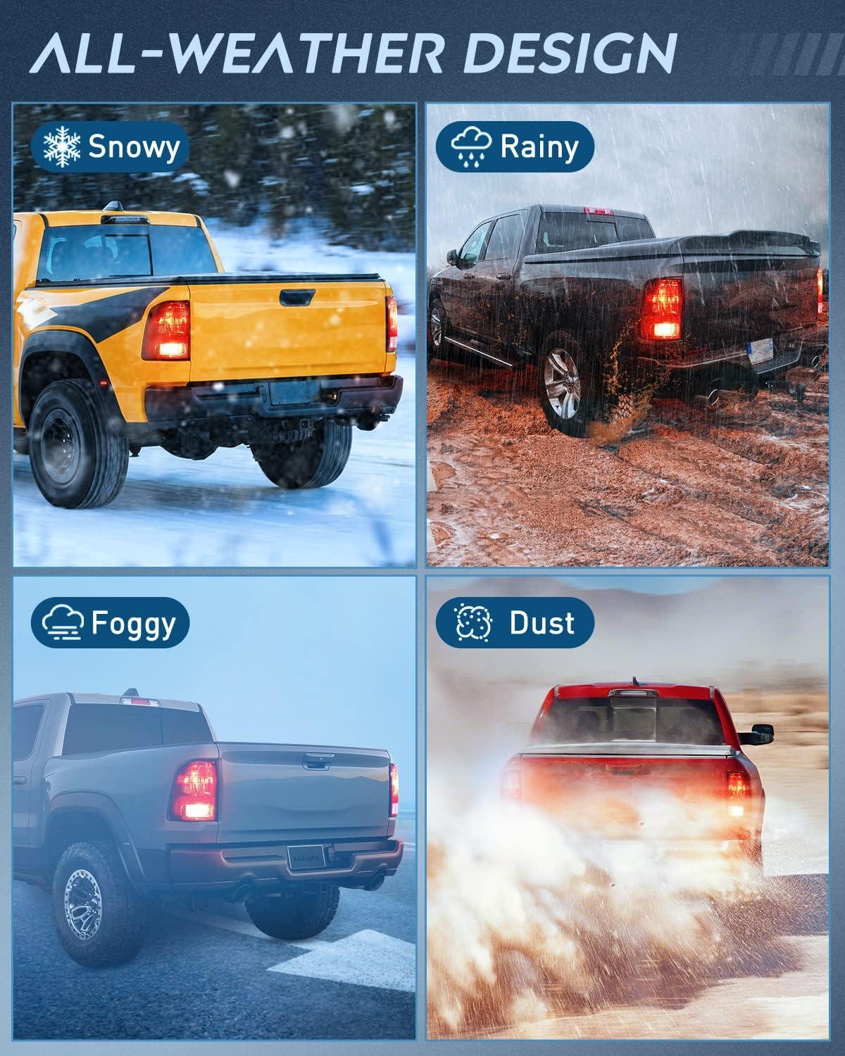 imageNilight Passenger Side Taillight Assembly for 2009 2010 2011 2012 2013 2014 2015 2016 2017 2018 Dodge Ram 1500 2500 3500 Rear Lamp Replacement OE Style wBulbs and Harness RightRedDriver Side