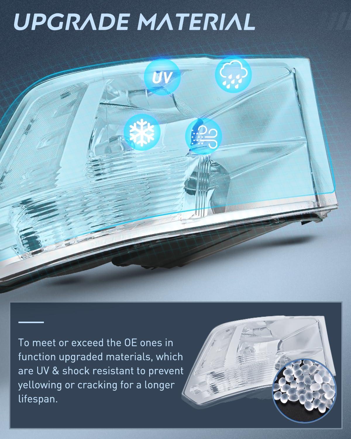 imageNilight Passenger Side Taillight Assembly for 2009 2010 2011 2012 2013 2014 2015 2016 2017 2018 Dodge Ram 1500 2500 3500 Rear Lamp Replacement OE Style wBulbs and Harness RightChrome Housing Clear Reflector