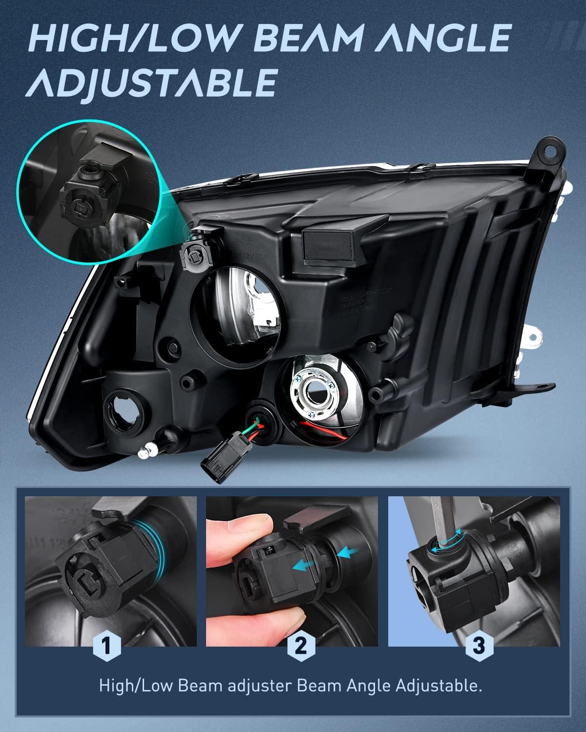 imageNilight Passenger Side Taillight Assembly for 2009 2010 2011 2012 2013 2014 2015 2016 2017 2018 Dodge Ram 1500 2500 3500 Rear Lamp Replacement OE Style wBulbs and Harness RightChrome Housing  Amber Reflector wTailight