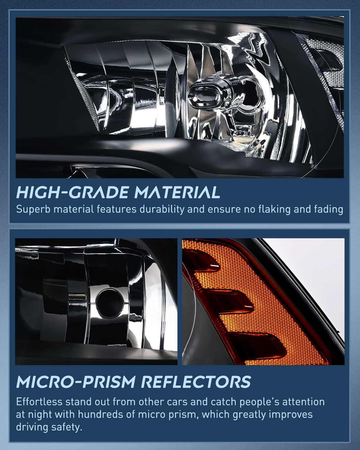 imageNilight Passenger Side Taillight Assembly for 2009 2010 2011 2012 2013 2014 2015 2016 2017 2018 Dodge Ram 1500 2500 3500 Rear Lamp Replacement OE Style wBulbs and Harness RightBlack Housing  Amber Reflector