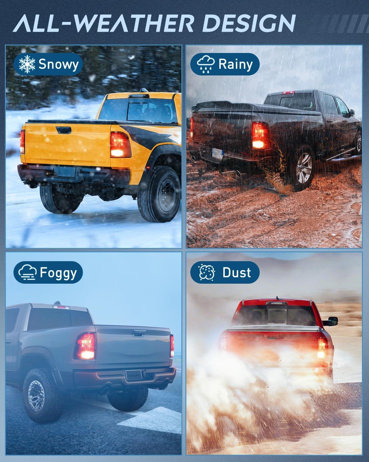 imageNilight Passenger Side Taillight Assembly for 2009 2010 2011 2012 2013 2014 2015 2016 2017 2018 Dodge Ram 1500 2500 3500 Rear Lamp Replacement OE Style wBulbs and Harness RightDark RedPair of Driver and Passenger Side