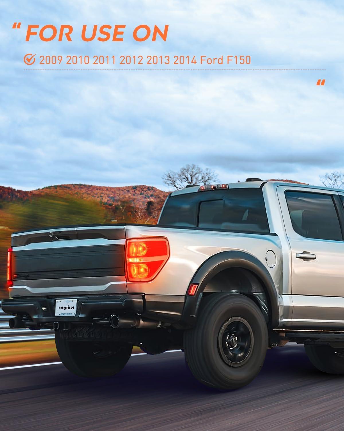 imageNilight Passenger Side Taillight Assembly for 2009 2010 2011 2012 2013 2014 Ford FF150 F150 Pickup Truck Right Rear Lamp Replacement OE Style Red Housing Tail lampChromePassenger Side