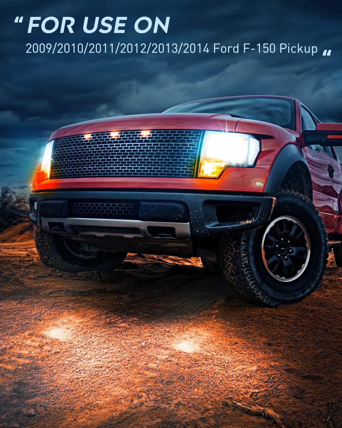 imageNilight Passenger Side Taillight Assembly for 2009 2010 2011 2012 2013 2014 Ford FF150 F150 Pickup Truck Right Rear Lamp Replacement OE Style Red Housing Tail lampBlack Housing  Clear Reflector